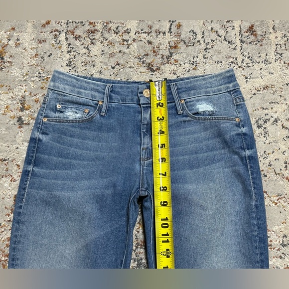 MOTHER Looker ankle fray jeans size 27 mid rise wild thing wash - Picture 5 of 12